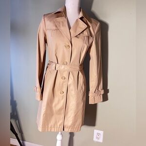 Gallery Trench coat With Adjustable Cuffs Size S NWOT